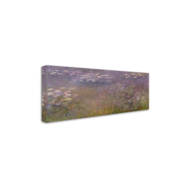 Claude Monet 'Water Lilies (Agapanthus)' Canvas Art,14x32